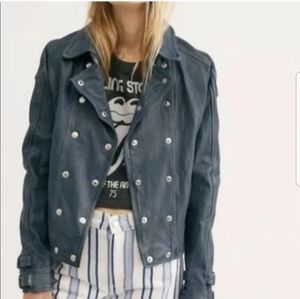 NWOT Free People Avis Leather Jacket